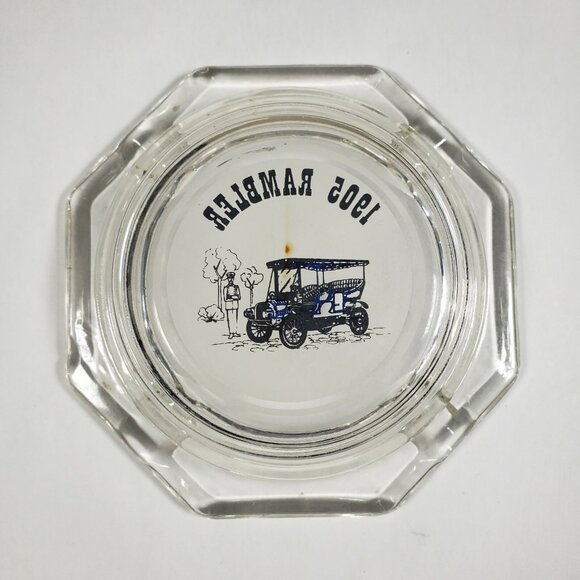Model T Ford 1910 1905 Rambler Glass Ashtrays Antique Cars Man Cave - Picture 5 of 9
